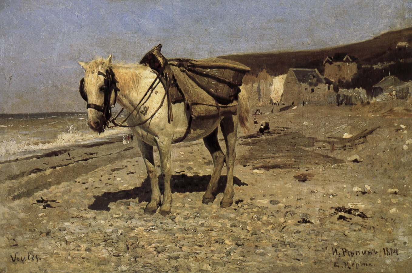 Ilia Efimovich Repin Normandy transported stone horse